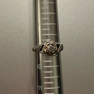 Vintage Sterling Silver Rose Ring